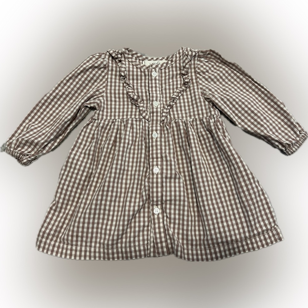 pehr tan gingham dress